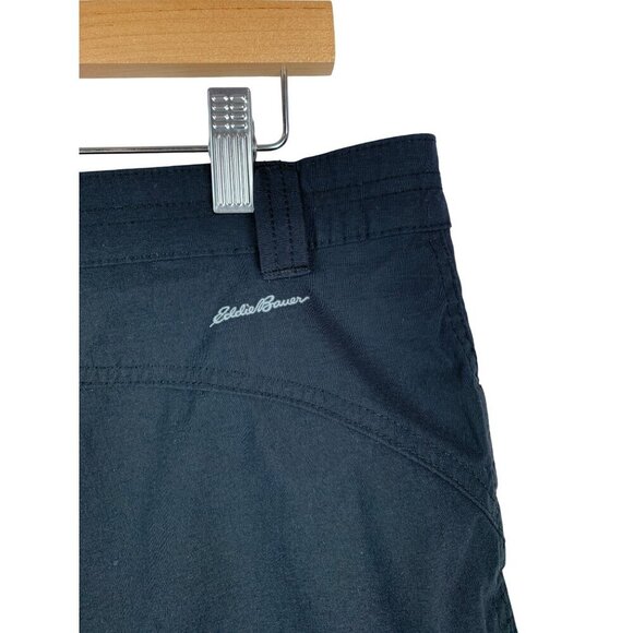 Eddie Bauer Womens Nylon Stretch Shorts Size 14 Black - Picture 3 of 5